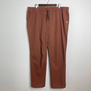 L.L. Bean Men’s Brown Outdoor Performance Pants XXL Elastic Waist Drawstring Hem